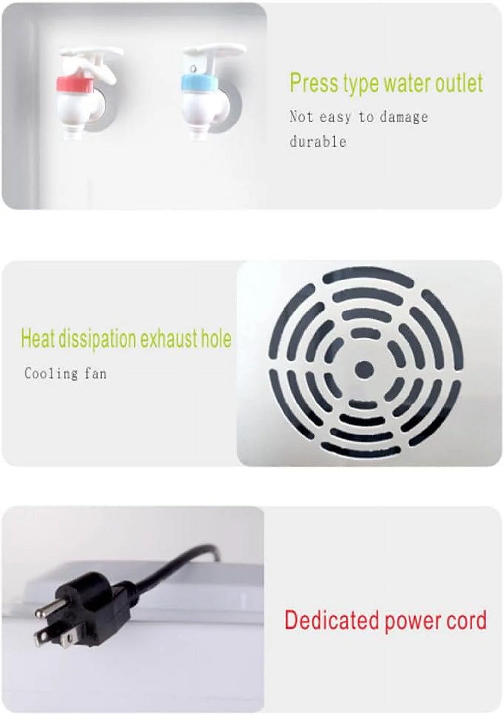 Hot & Cold Water Dispenser with Child Safety Lock, Top-Loading, White K439