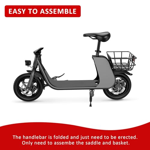 Electric Scooter with Seat, 20 Miles Range, Foldable for Adults N1556