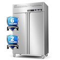 Dual Temp Commercial Refrigerator Upright 72" W, 54 Cu.ft Reach in Commercial Refrigerator and Freezer Combo for Restaurant, Kitchen, Garage, Food Truck, School, Church