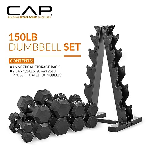 Dumbbell Set with Rack, 150lbs and 210lbs Options Z3424