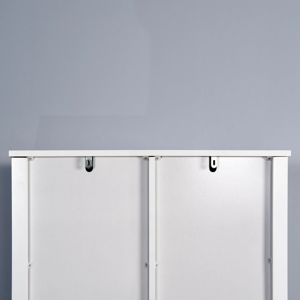 Over-the-Toilet Storage Cabinet with Adjustable Shelves and Barn Door K2863