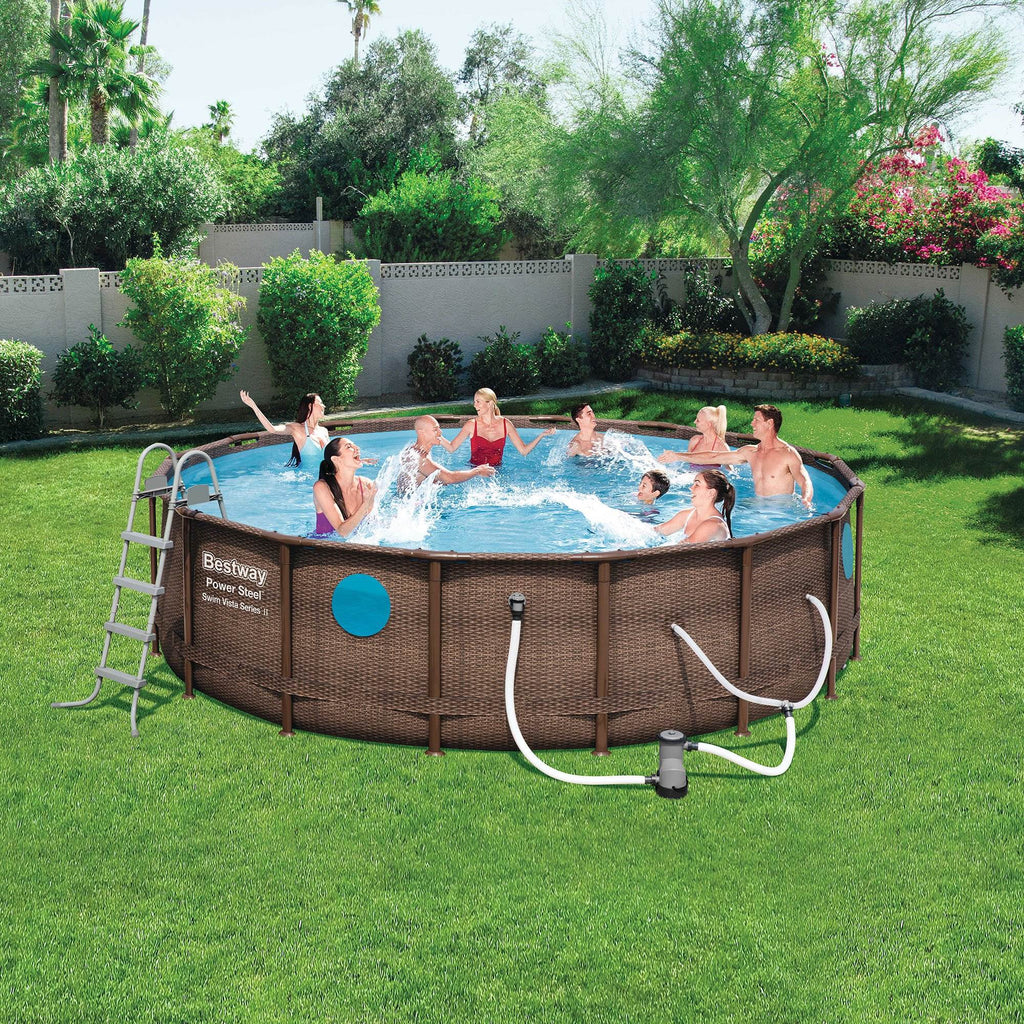 16ft x 16ft x 48in Above Ground Pool Set with Cartridge Filter D906