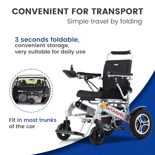 Electric Wheelchair for Adults Lightweight Foldable All Terrain M4765