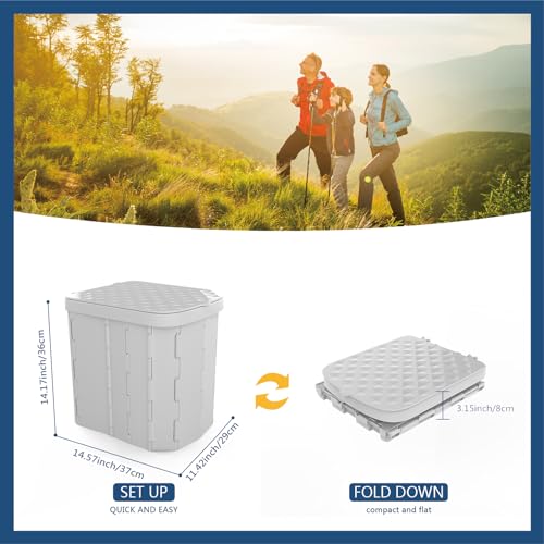 Portable Folding Camping Toilet with Lid for Adults N55353