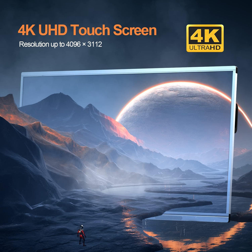 Interactive Whiteboard 55 Inch 4K UHD Touch Screen for Classroom and Business K334318
