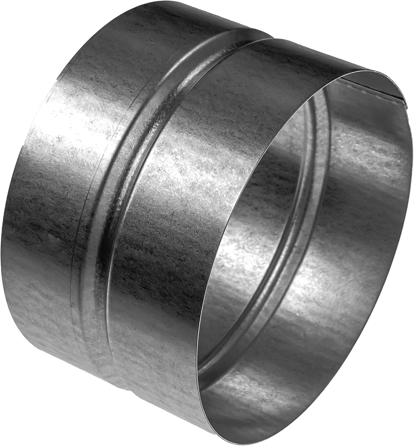 Vent Systems 4'' Inch Galvanized Steel Duct Connector - Round Ventilation Duct Extension - Metal Dryer Vent Coupler - Metal Hose Coupling - Dryer Pipe Connector