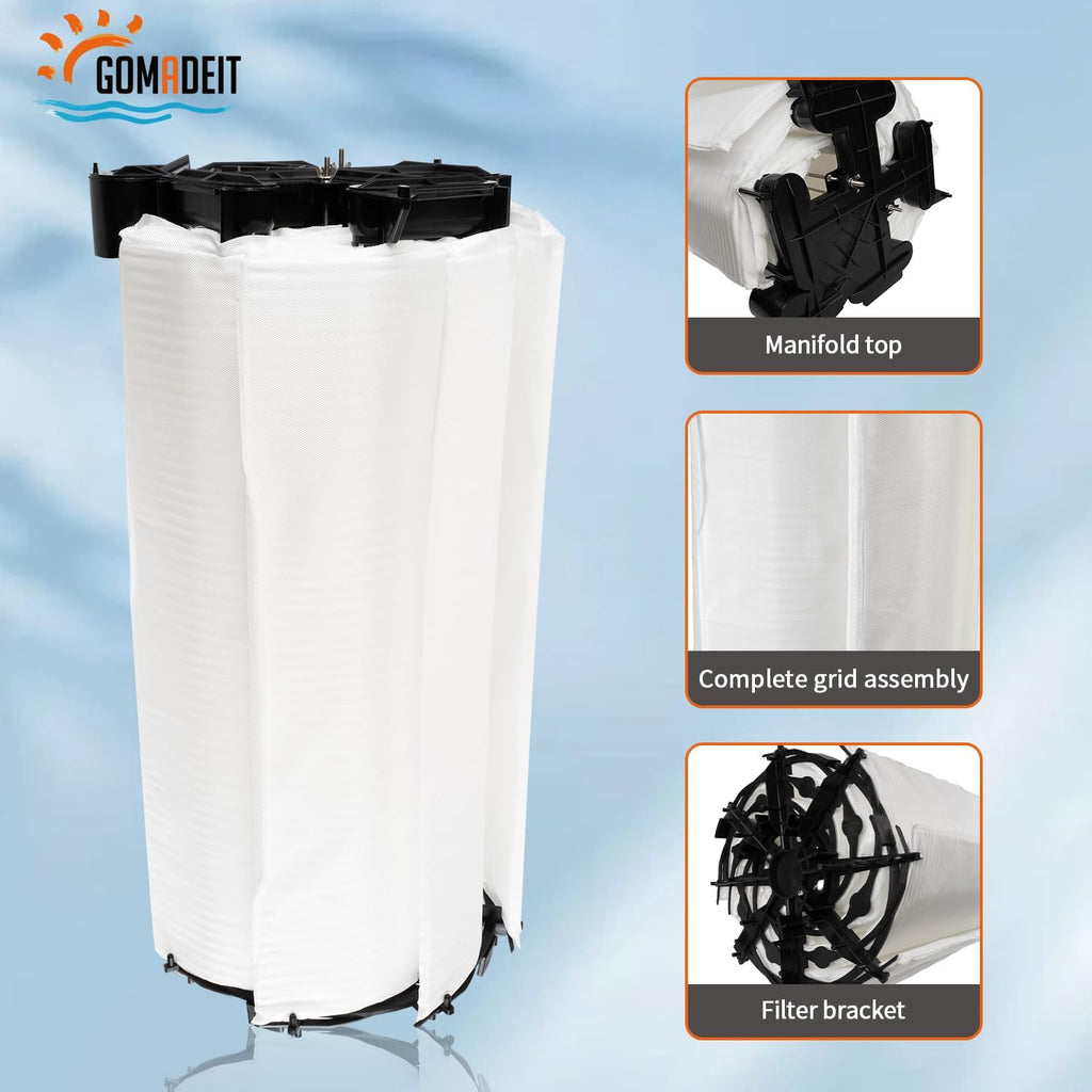 Complete Element Grid Assembly for Pentair FNS Plus 60 Filter Grids, Replacement 60 sq ft Pool and Spa D.E. Filter R833