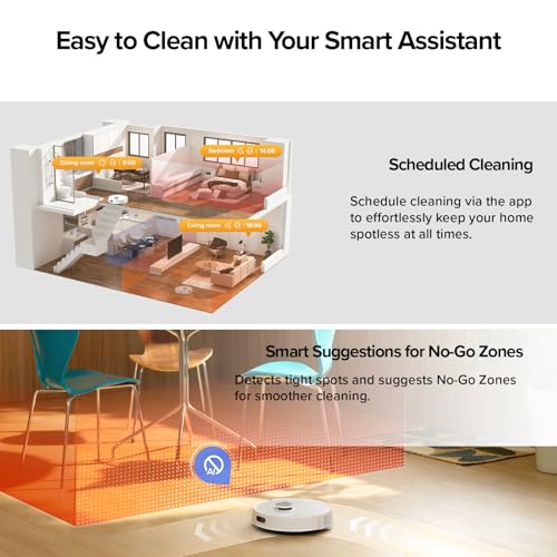 Robot Vacuum with Self-Empty Dock, 5500 Pa Suction, LiDAR Navigation S624100
