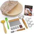 Banneton Bread Proofing Basket - Round 9 inch Sourdough Proofing Basket - Sourdough Bread Baking Supplies - Banneton Basket - Bread Making Tools - Proofing Bowls For Sourdough Starter Kit