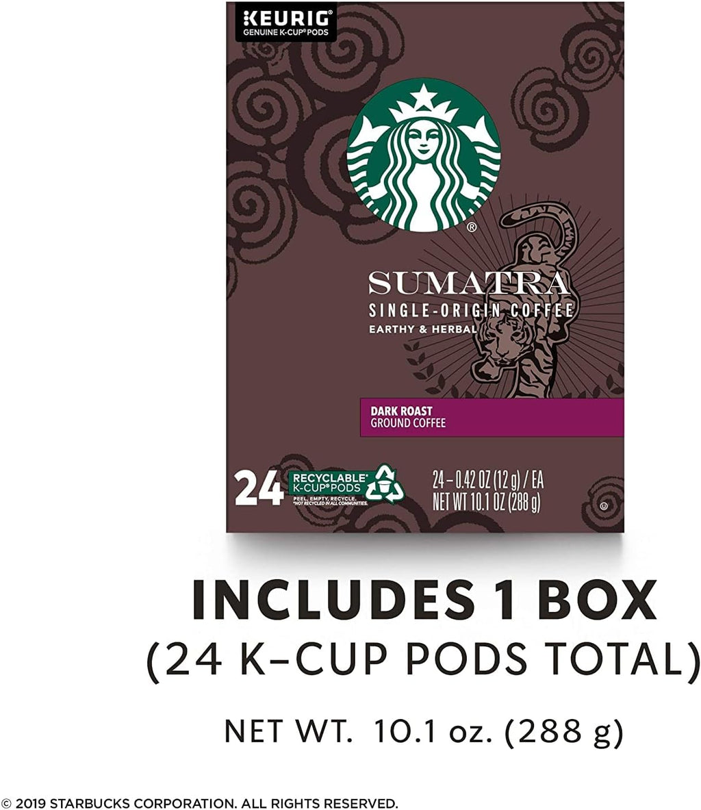 Sumatra single serve K-Cup pods for Keurig brewers, 24 Count I183