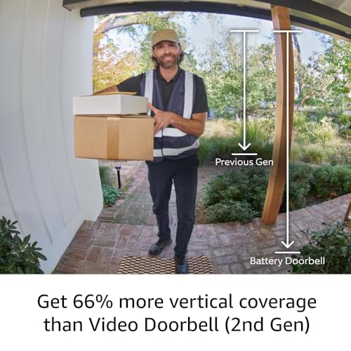Battery Doorbell with Head-to-Toe Video, Two-Way Talk, Motion Detection F180987