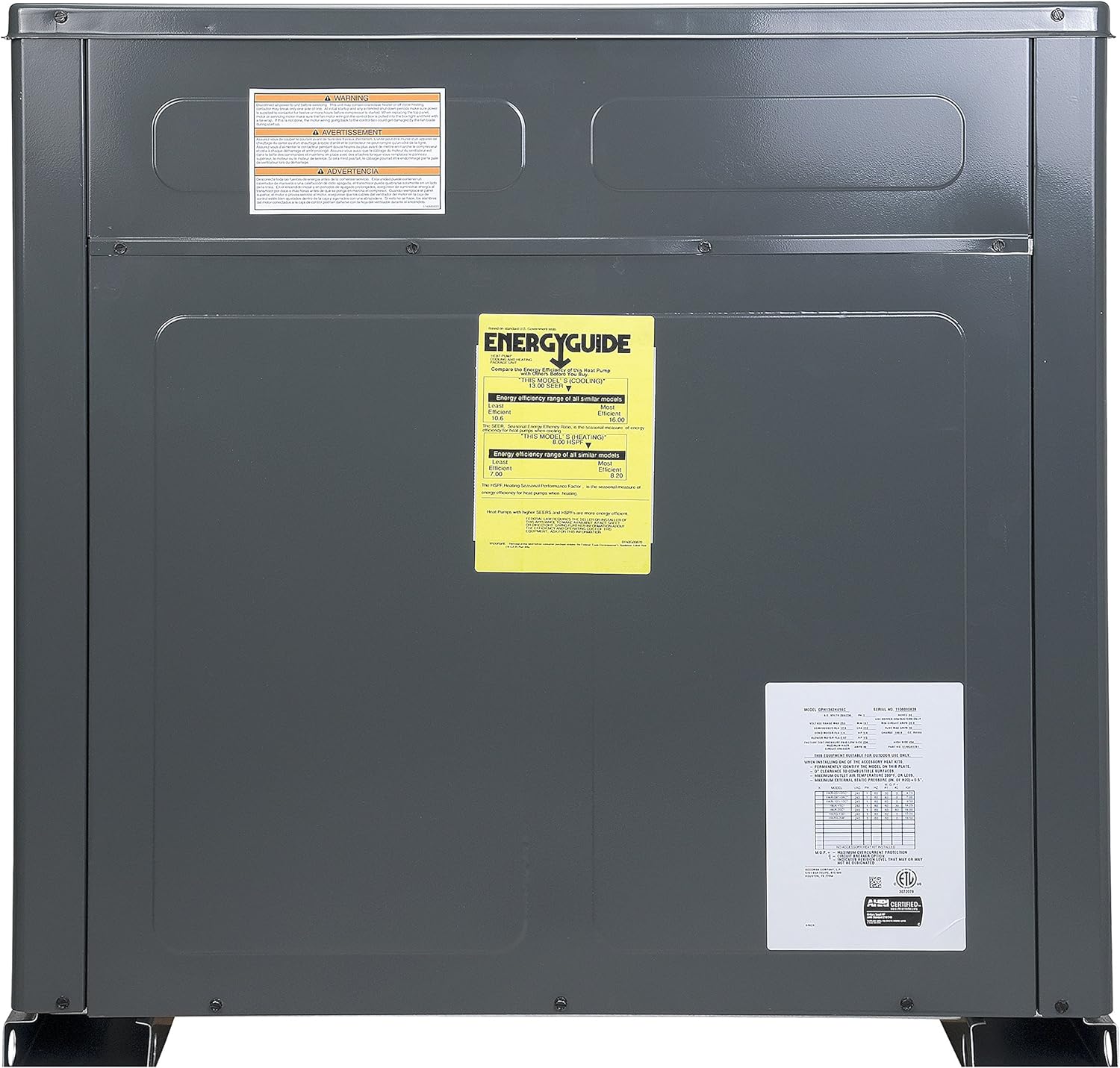 4 Ton 14 SEER Package Air Conditioner System R-410a M918