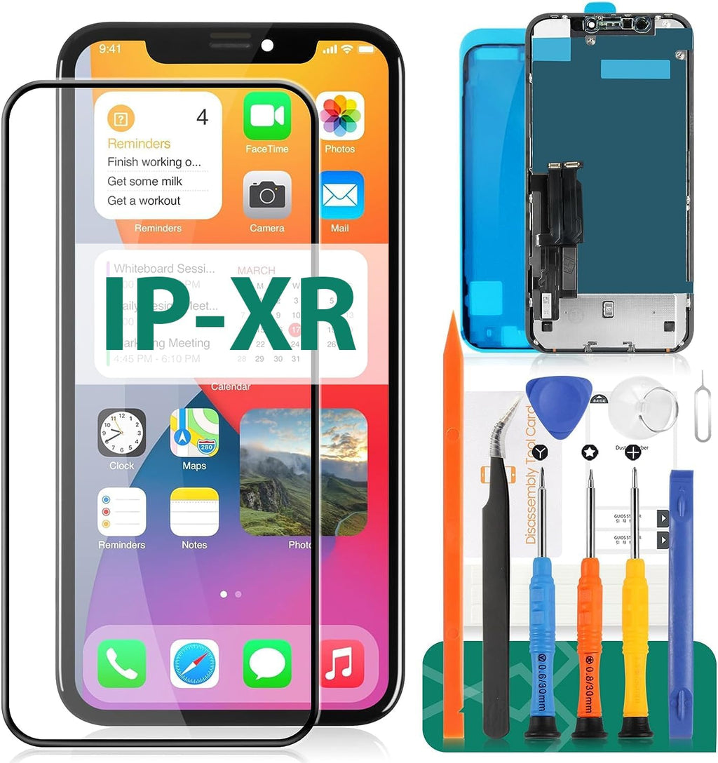 for iPhone XR Screen Replacement for iPhone XR Screen Replacement LCD for iPhone XR Digitizer Sensor Glass A1984 LCD Assembly Kits A2105, A2107, A2108, A2106(Incell,Black)