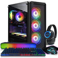 STGAubron Gaming Desktop PC, Radeon RX 560, Intel core i5 up to 3.6GHz, 16G Memory, 512G SSD, 600M WiFi, BT 5.0, RGB Fan x 2, RGB Keyboard & Mouse & Mouse Pad, W10H64