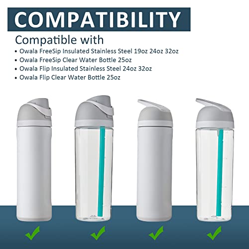 Replacement Straws for 19oz 24oz 32oz Water Bottle, 3pcs Reusable with Cleaning Brush N805
