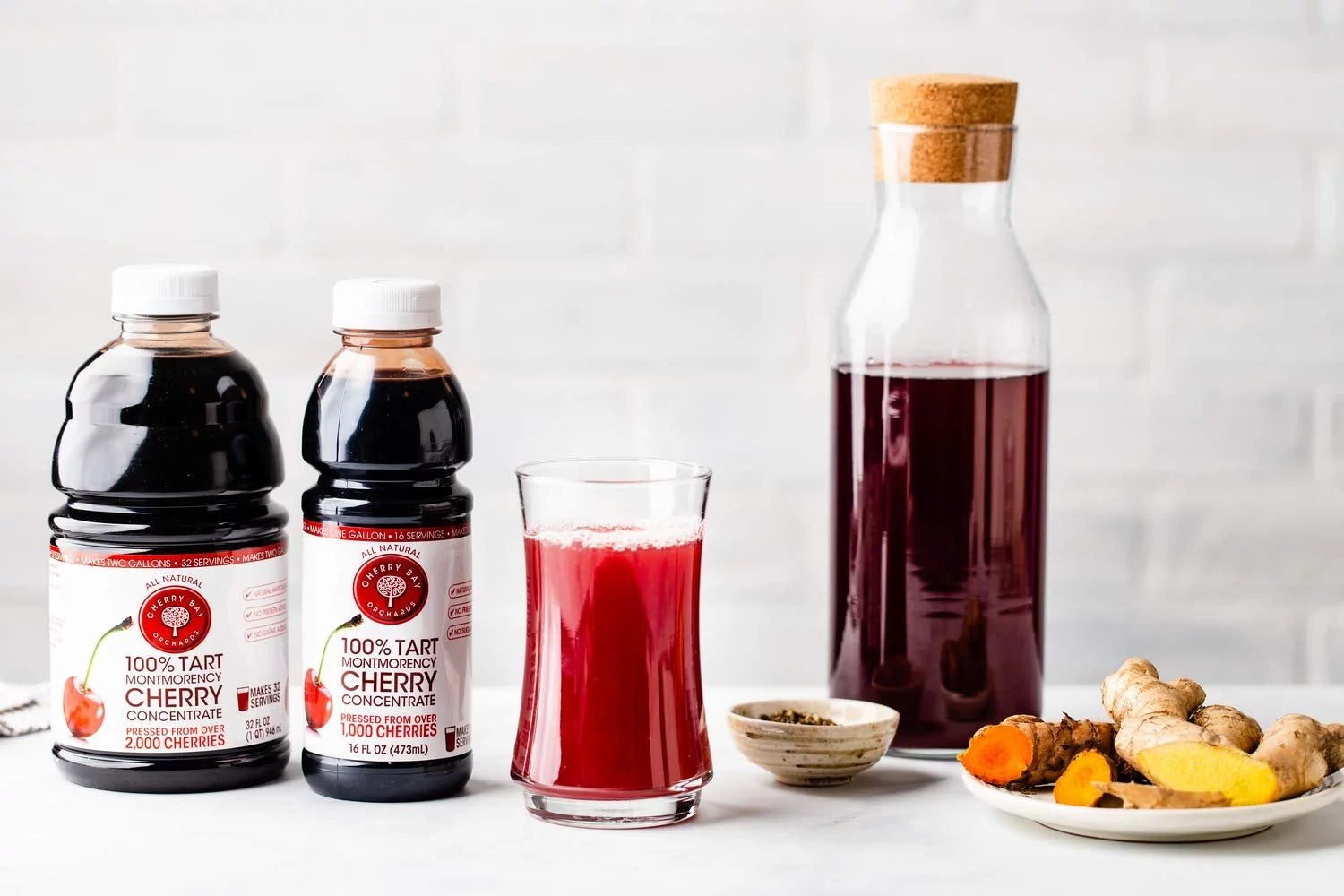 Tart Cherry Concentrate, Natural Sleep Support Juice, 32oz Bottle, Case of 2 D475863
