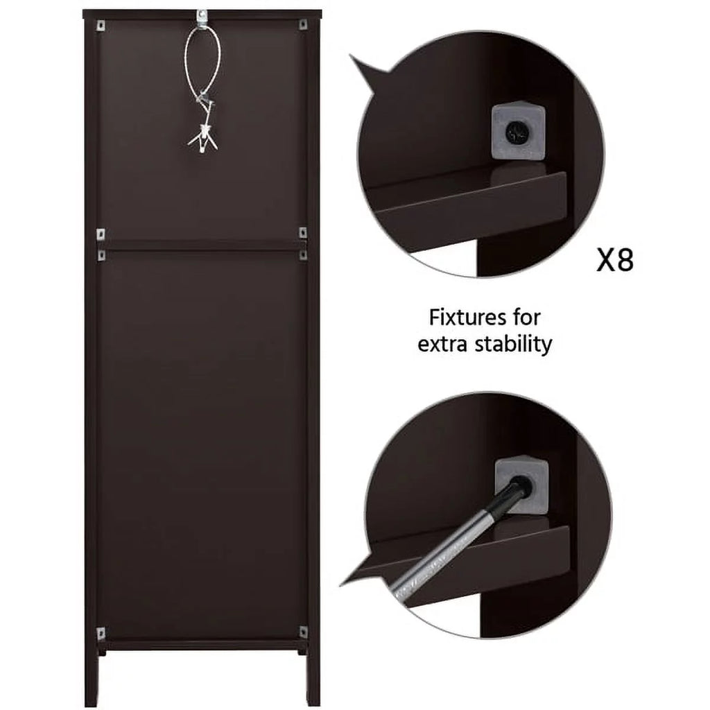 Bathroom Floor Cabinet with 2 Drawers and 1 Shelf, Free-Standing Wooden Storage Organizer M798