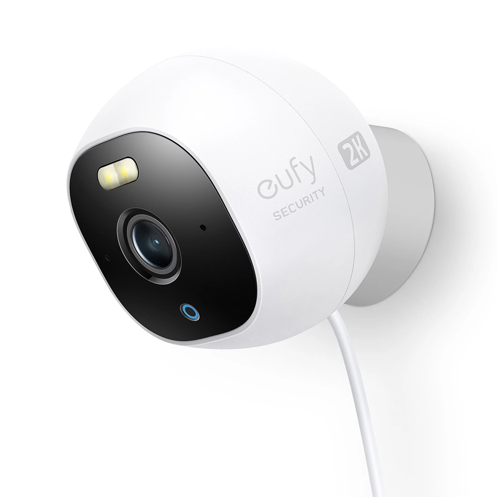 eufy Security 2K Wired Outdoor Surveillance Camera with Spotlight, No Subscriptions, 2.4 GHz WiFi