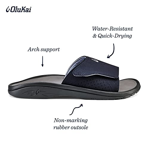 Men's Slide Sandals, Water Resistant Quick-Dry Beach Shoes E113
