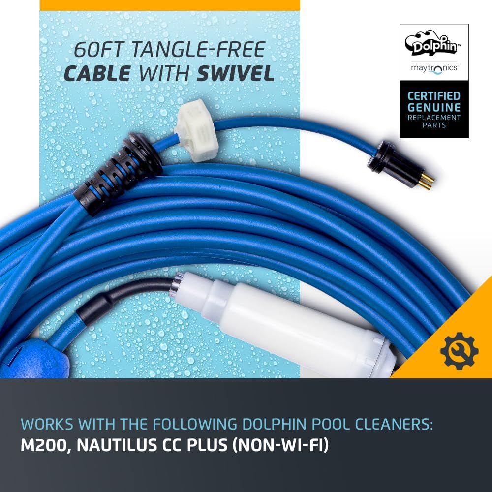 60 FT Blue Cable with Swivel for Tangle-Free Operation Z7348