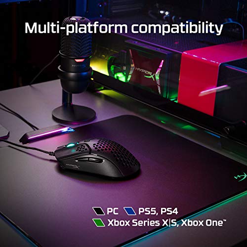 Gaming Mouse - Ultra-Lightweight, 59g, Honeycomb Shell, Black/Red U4751