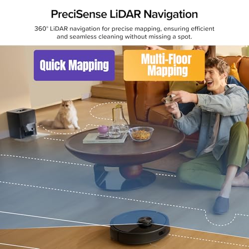 Robot Vacuum with Self-Empty Dock, 5500 Pa Suction, LiDAR Navigation S624100