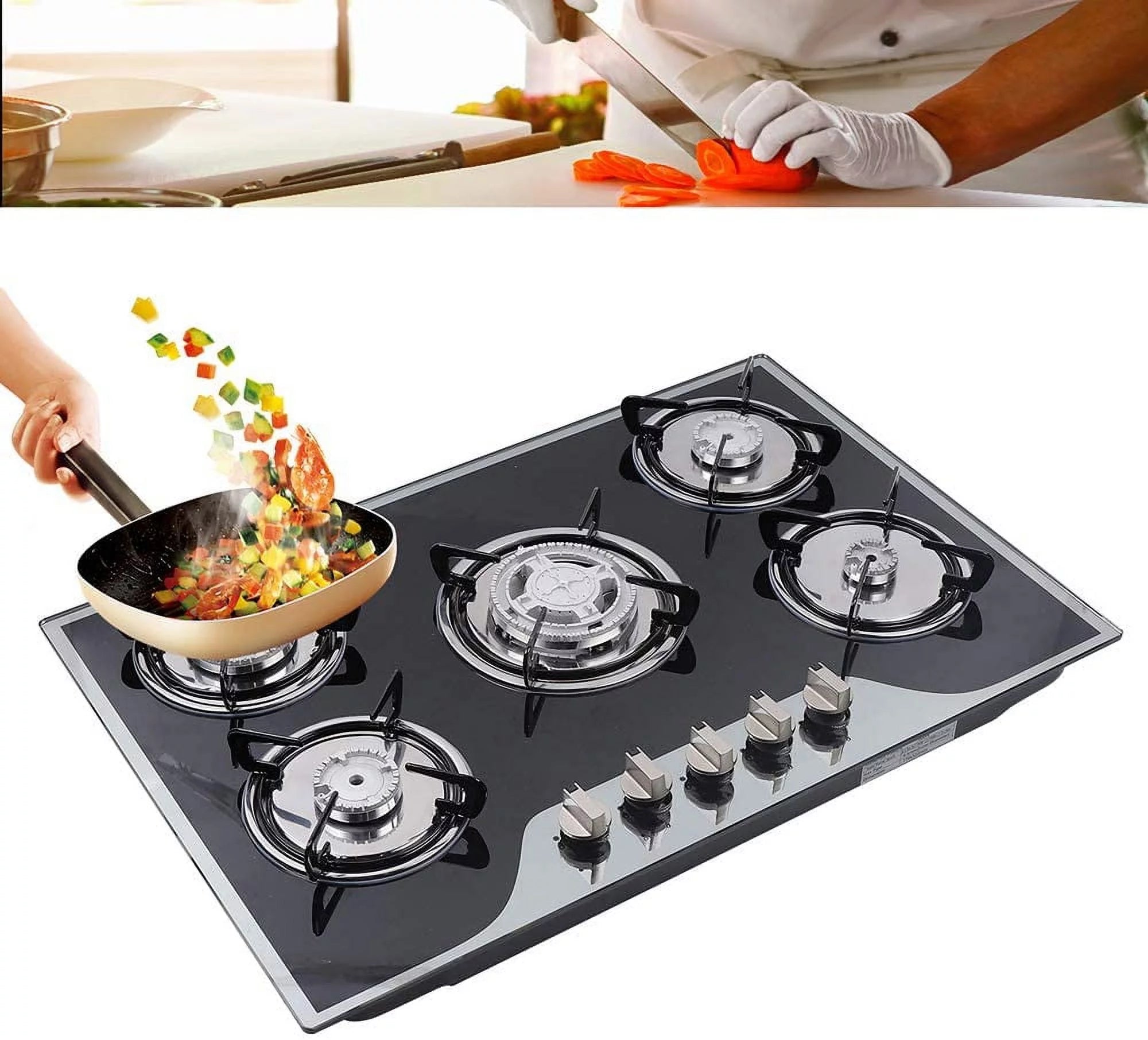 5 Gas Hobs Built-in Kitchen Cooker M30294