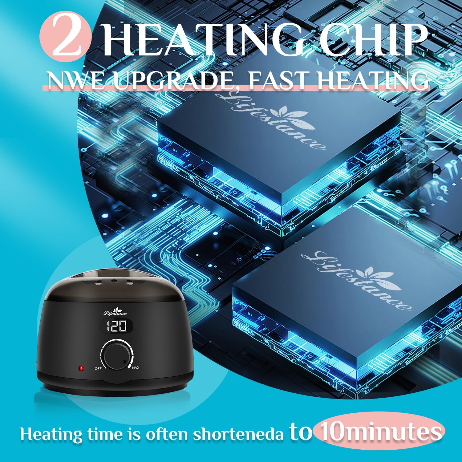 Wax Pot Warmer for Hair Removal, 500ml Digital Wax Heater with LCD F496