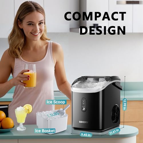 Nugget Ice Maker Countertop, 34lbs Per Day, Auto-Cleaning, Portable with Basket and Scoop Z503075