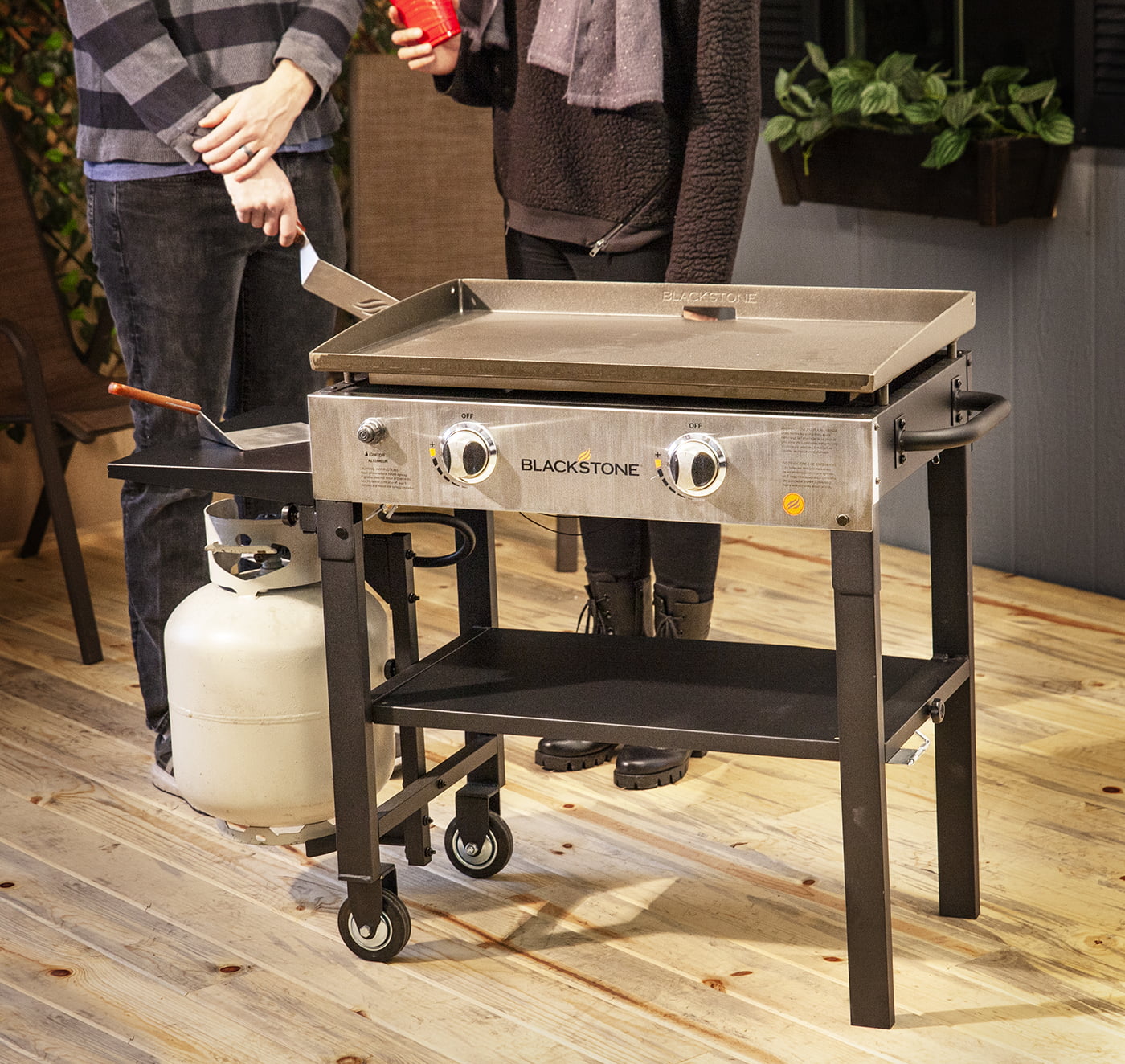 28" 2-Burner Griddle Cooking Station with Stainless Steel C69059