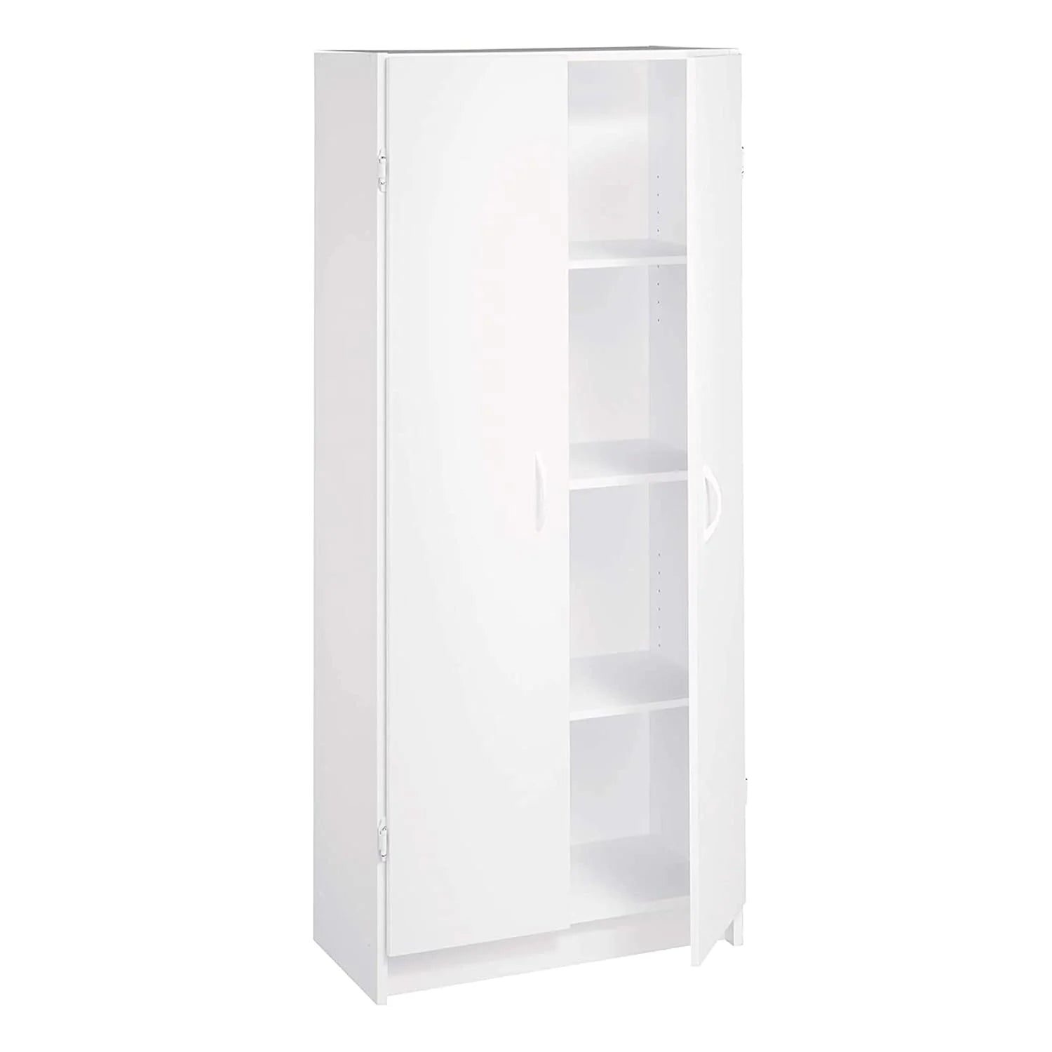Pantry Cabinet with 2 Doors and Adjustable Shelves, White Q526