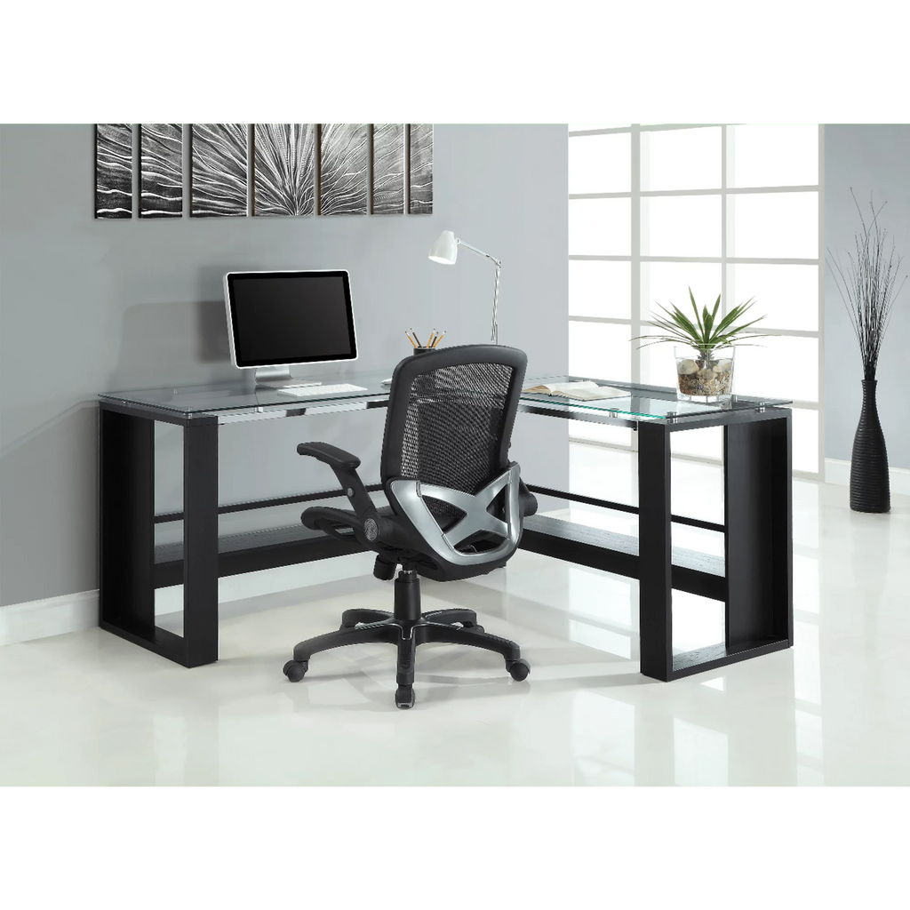 L-Shape Corner Desk, Espresso Q5110