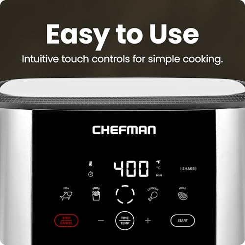 XL 8-Qt Touch Digital Air Fryer, Nonstick Dishwasher-Safe, Stainless Steel I664659