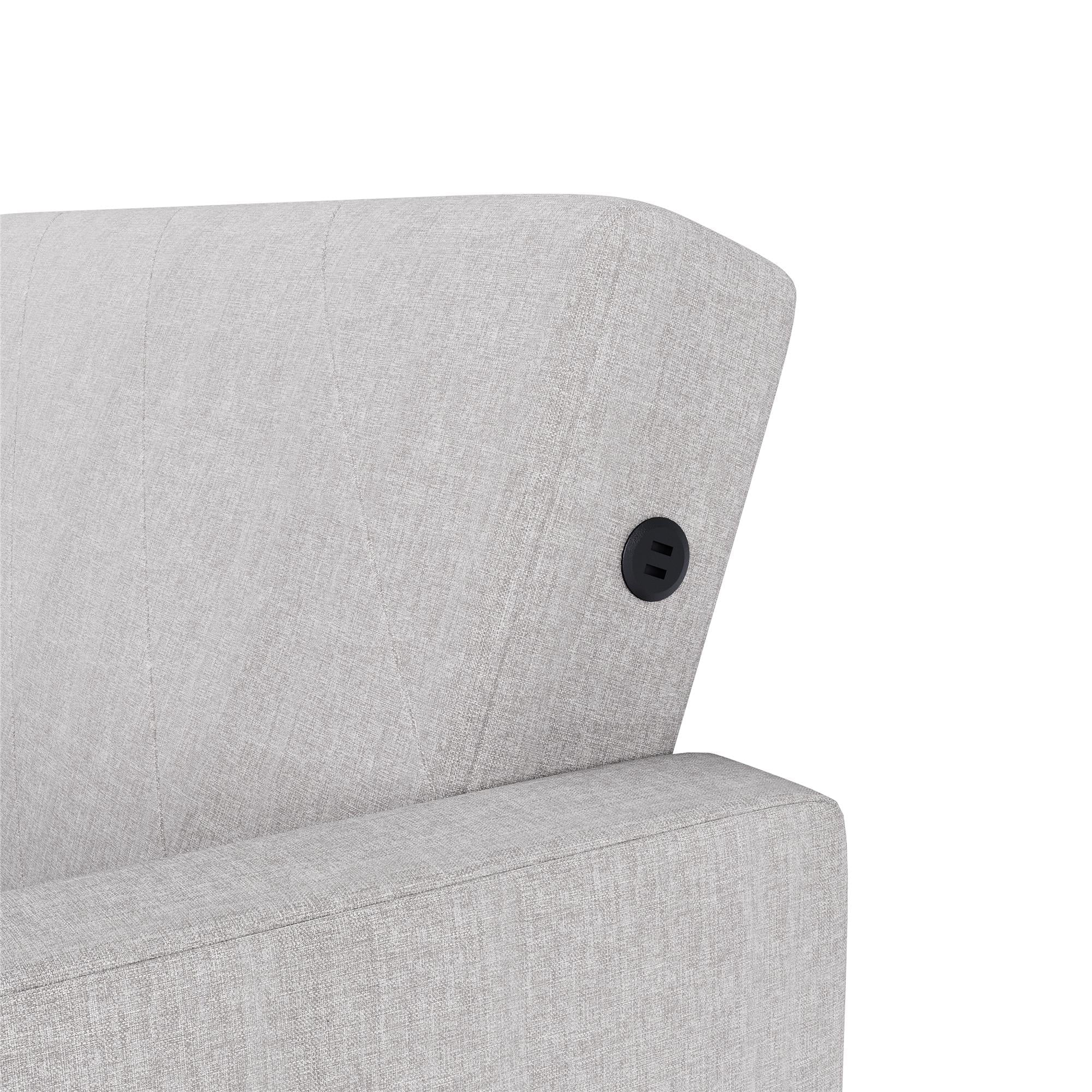 Convertible Sofa Bed with USB Port, Light Gray T950