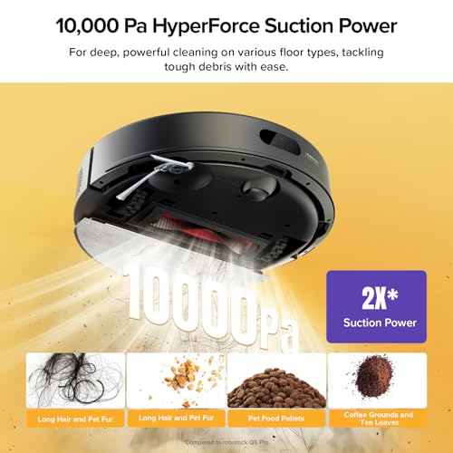 Robot Vacuum with Self-Empty Dock, 5500 Pa Suction, LiDAR Navigation S624100