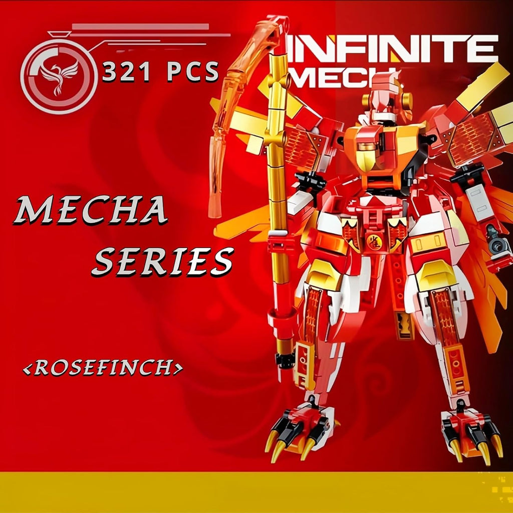 Red Ninja Warrior Robot Building Blocks Set C104071