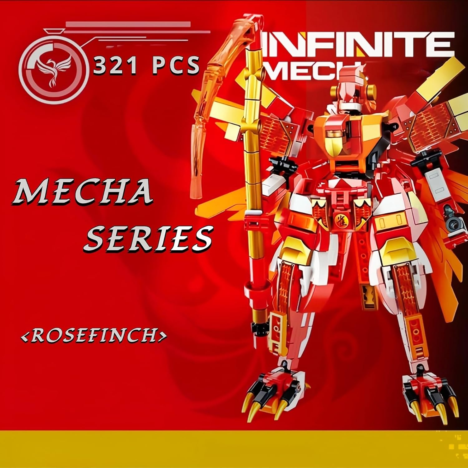 Red Ninja Warrior Robot Building Blocks Set C104071