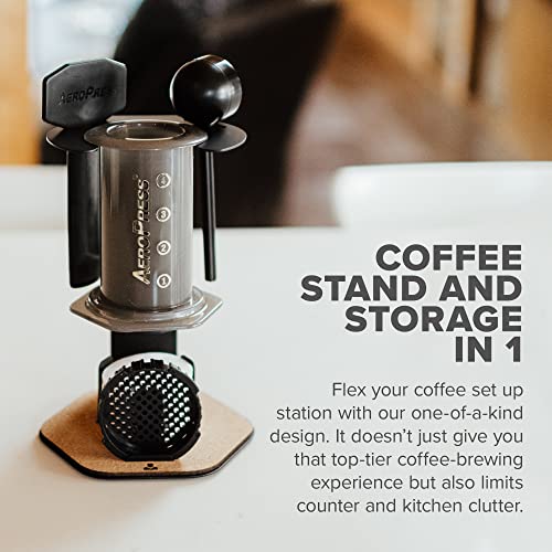 Coffee Maker Organizer Caddy Station with Steel and Cork K585932