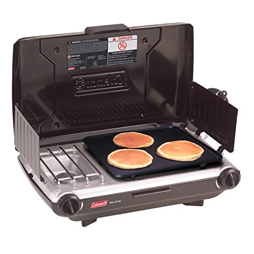 Tabletop 2-in-1 Camping Grill/Stove, 2-Burner Propane, 20,000 BTU E89619