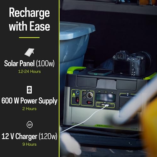 Portable Power Station 1000W, Solar-Ready Generator for Camping A893