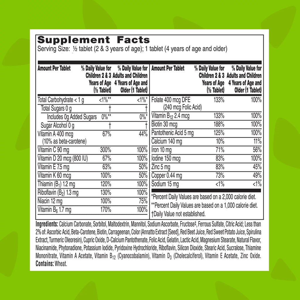 Chewable Multivitamin Tablets, 150 Count (Pack of 2) F869
