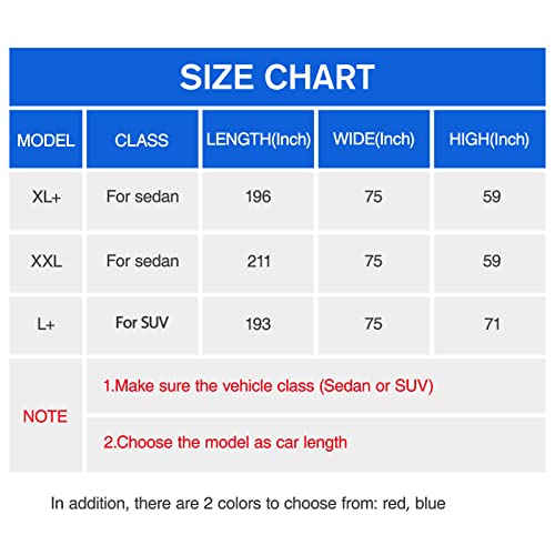 Waterproof All Weather Car Cover for Sedan, 6 Layers Outdoor Protection E560688