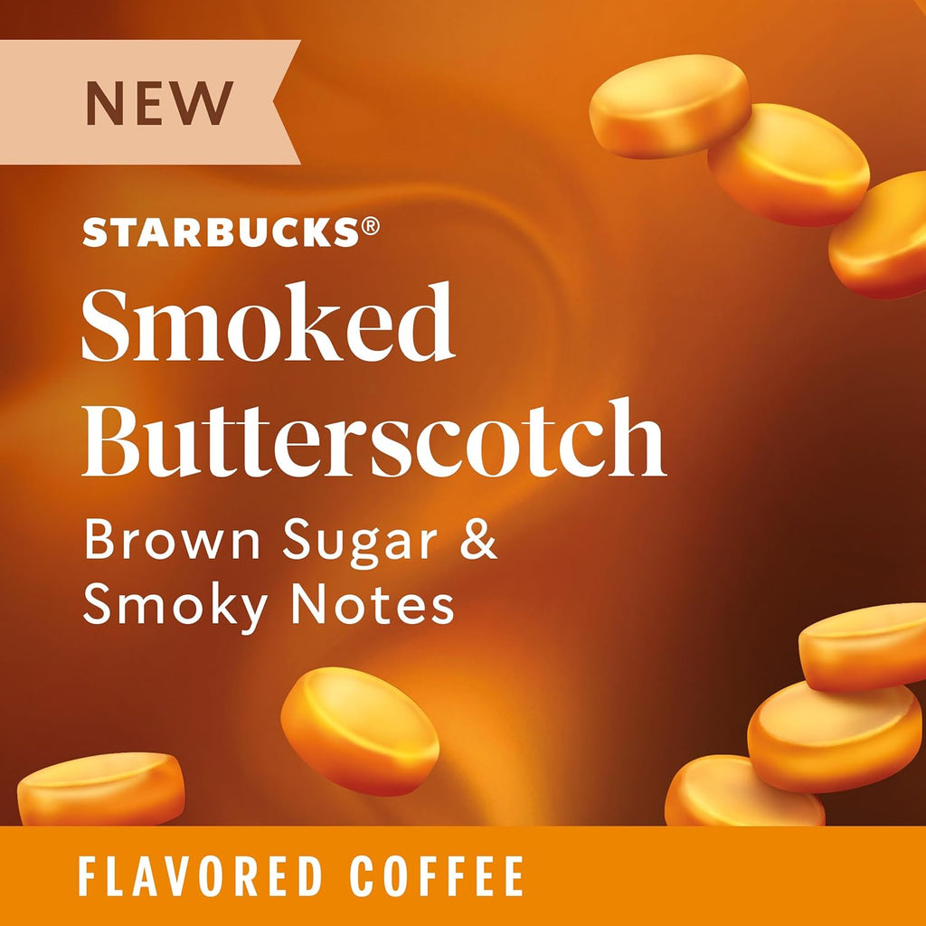 Smoked Butterscotch Flavored Coffee Pods for Keurig, 100% Arabica, 10 Count M165