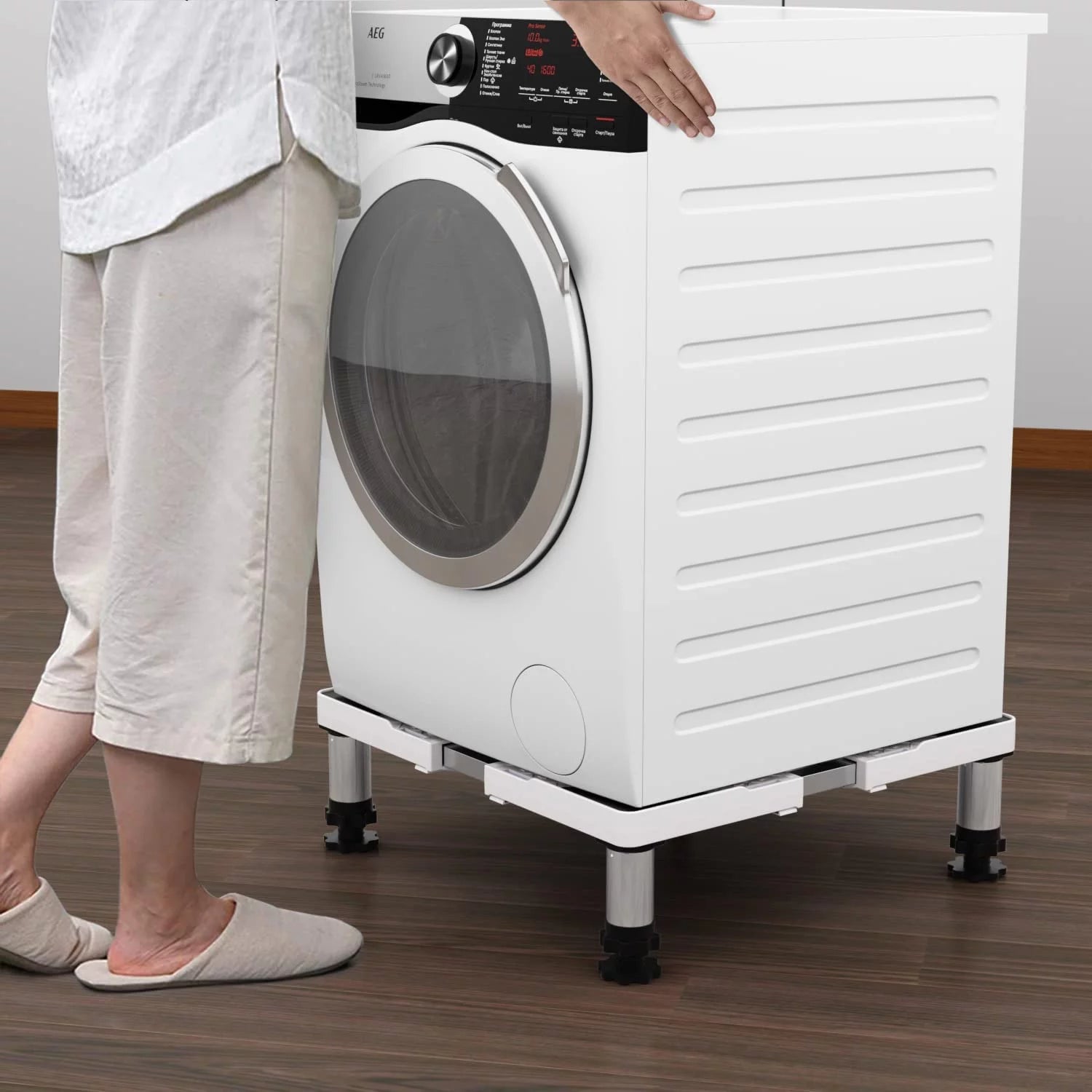 Adjustable Mini Fridge Stand Silver Q804