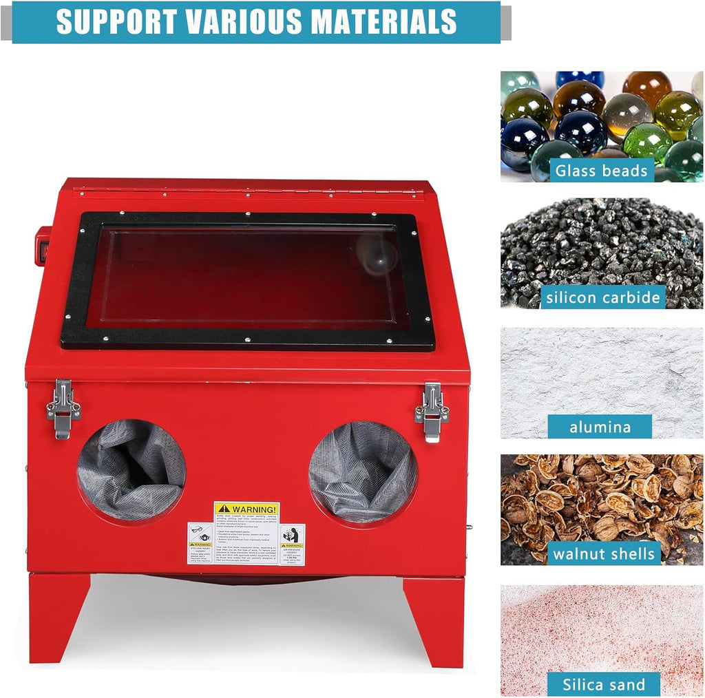 40 Gallon Bench Top Air Sandblasting Cabinet with Gun and 4 Nozzles U186374