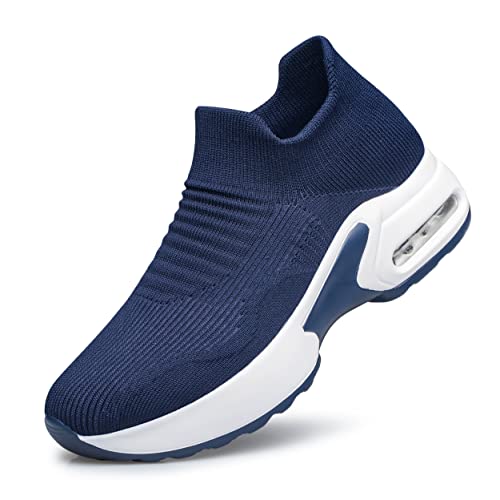 Women's Walking Shoes Sock Sneakers Slip On Casual E4485
