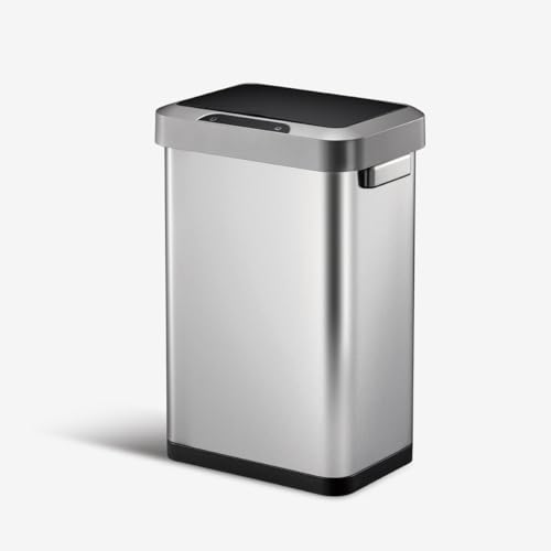 Touchless Motion Sensor Trash Can, 13.2 Gallon, Brushed Stainless Steel K748461
