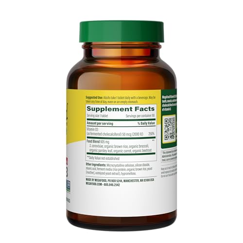 Vitamin D3 2000 IU Supplement for Immune and Bone Support, 90 Tablets U345306