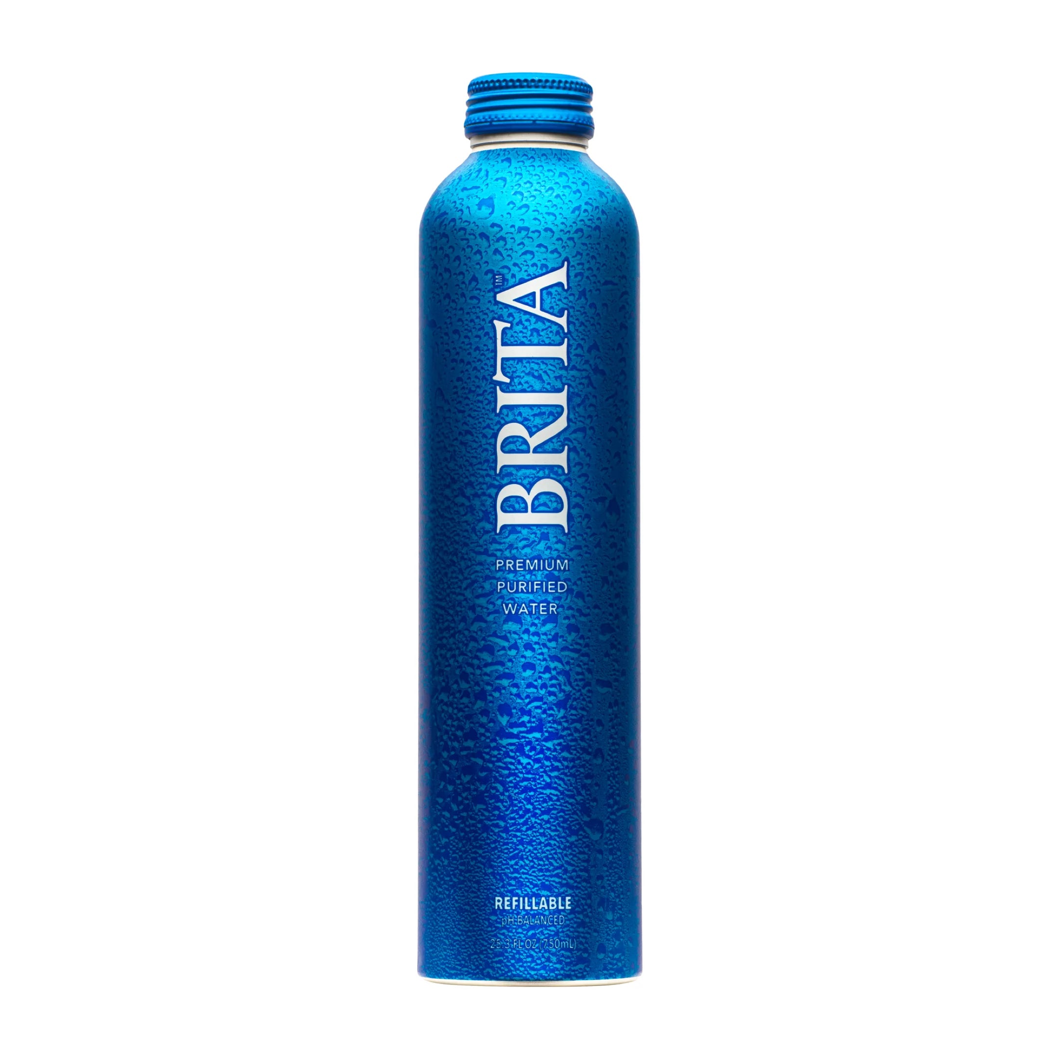 Purified Bottled Water, 25 fl oz (12 Pack), BPA Free Refillable Aluminum Bottles N6175