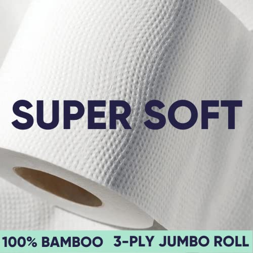 Bamboo Toilet Paper 3-Ply - 24 Rolls, 300 Sheets Per Roll, Septic Safe O52271